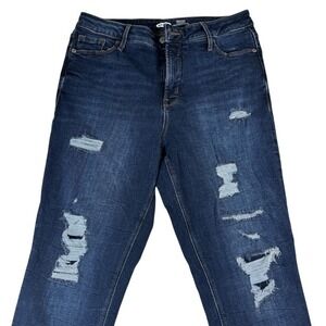 Old Navy Rockstar Super Skinny High‎ Rise Distressed Dark Wash Jeans Womens 10